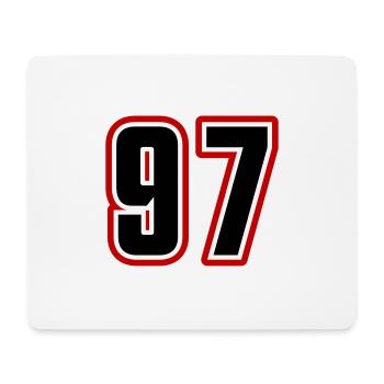 97 Number Symbol - Mouse Pad (horizontal) - white - Front