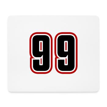 99 Number Symbol - Mouse Pad (horizontal) - white - Front