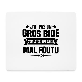 J'ai Pas Un Gros Bide Humour cadeau - Tapis de souris (format paysage) - blanc - Devant