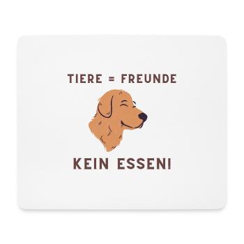 Tiere Freunde Vegan Kein Futter Töten Natur Veggie - Mousepad (Querformat) - Weiß - Vorne