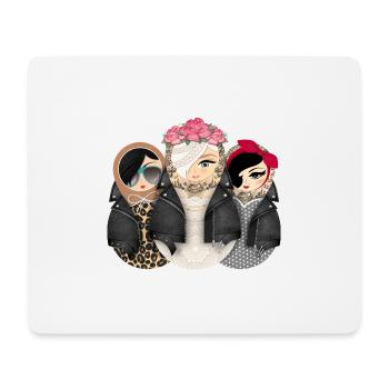 Matroschka Trio: Sweta Rosa Jayne - Mousepad (Querformat) - Weiß - Vorne