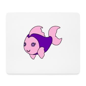 Kleiner süßer Fisch - Mousepad (Querformat) - Weiß - Vorne