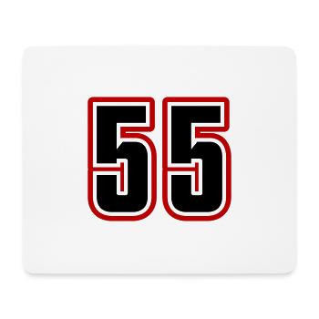 55 Zahl Symbol - Mousepad (Querformat) - Weiß - Vorne
