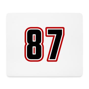 87 Number Symbol - Mouse Pad (horizontal) - white - Front