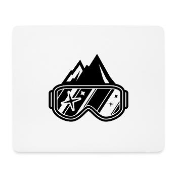 ski brille - Mousepad (Querformat) - Weiß - Vorne