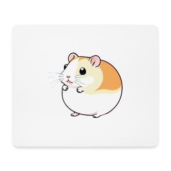 Cute Cartoon Hamster Love Pet 7 - Mouse Pad (horizontal) - white - Front
