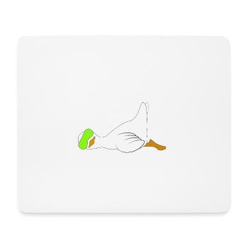 Ente lustig faul Spruch - Mousepad (Querformat) - Weiß - Vorne