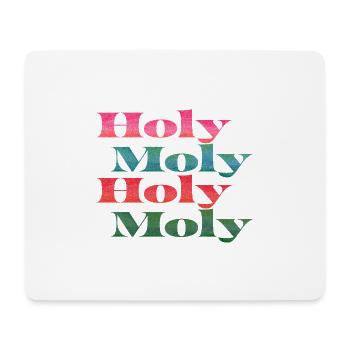 Holy Moly Lettering - Mouse Pad (horizontal) - white - Front