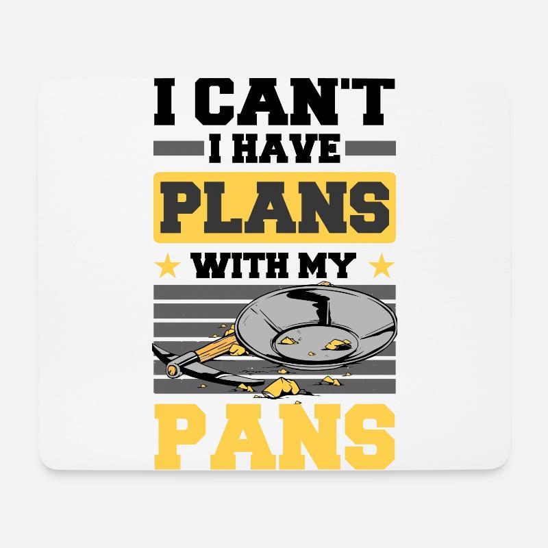 Goldwaschen - Mousepad (Querformat) - Weiß
