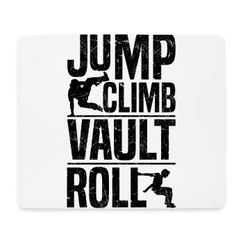 Cadeaux de Parkour - Tapis de souris (format paysage) - blanc - Devant
