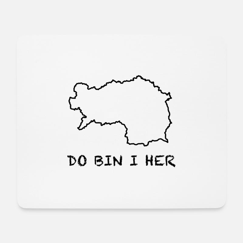 do bin i her - Steiermark - Mousepad (Querformat) - Weiß