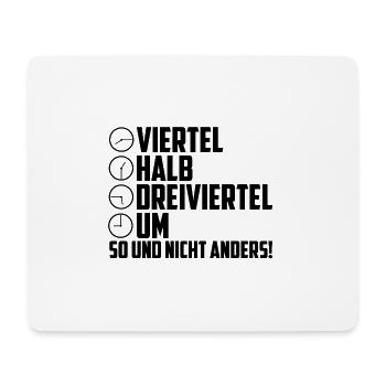 Ossi Osten Zeiten Uhrzeit Ostalgie lustig - Mousepad (Querformat) - Weiß - Vorne