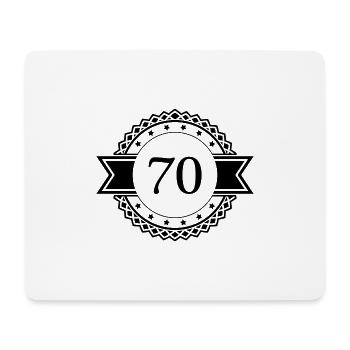 70 number emblem - Mouse Pad (horizontal) - white - Front