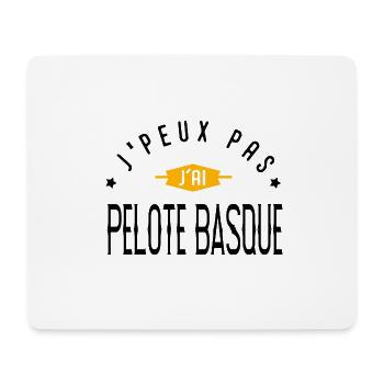 Je peux pas j'ai PELOTE BASQUE - Tapis de souris (format paysage) - blanc - Devant