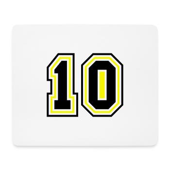 10 Zahl symbol - Mousepad (Querformat) - Weiß - Vorne