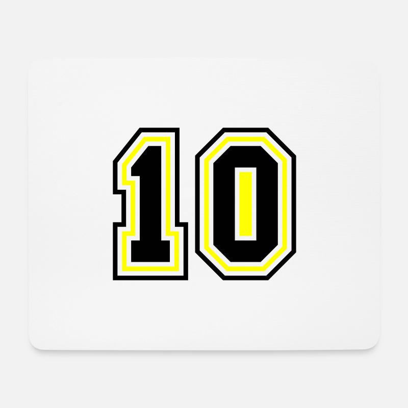 10 Zahl symbol - Mousepad (Querformat) - Weiß