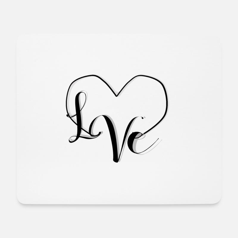 L♡VE - BlackNWhite - Mouse Pad (horizontal) - white