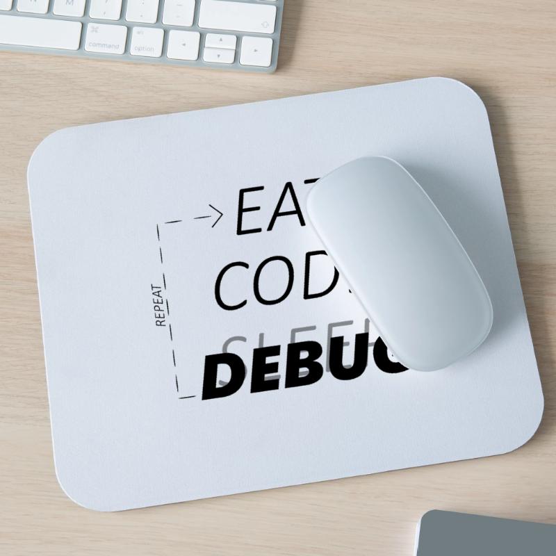 Eat Code Debug Programmer Mouse Pad (horizontal)