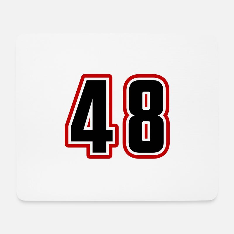 48 number symbol - Mouse Pad (horizontal) - white