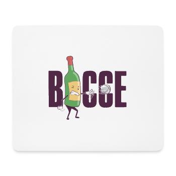 Bocce Wine Bottle Bocce Ball avec Jack Bocci Game - Tapis de souris (format paysage) - blanc - Devant