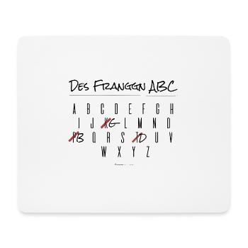 Des Franggn ABC - Franken Statements - Mousepad (Querformat) - Weiß - Vorne