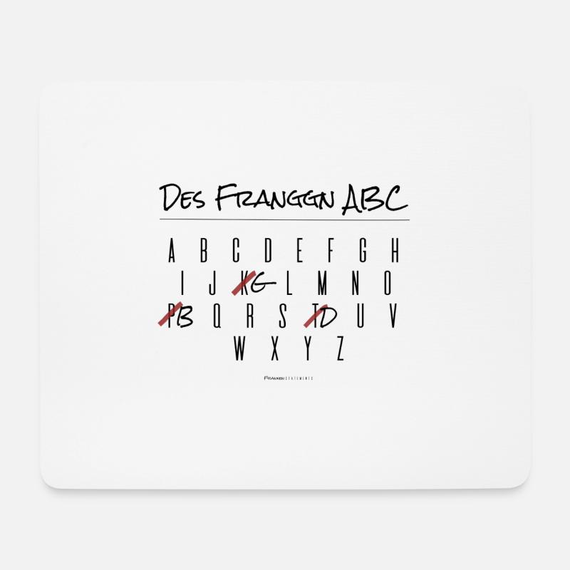 Des Franggn ABC - Franken Statements - Mousepad (Querformat) - Weiß