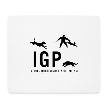 IGP Hundesport - schwarz - Mousepad (Querformat) - Weiß - Vorne