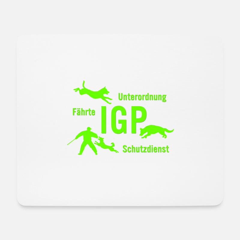 IGP Hundesport - grün - Mousepad (Querformat) - Weiß