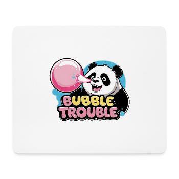 Niedlicher Panda mit Bubble-Kaugummi - Mousepad (Querformat) - Weiß - Vorne