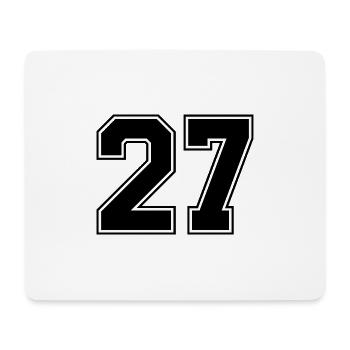 27 number jersey - Mouse Pad (horizontal) - white - Front