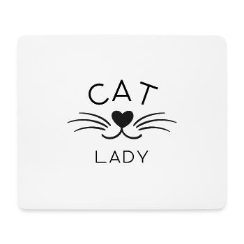 Cat Lady - Mousepad (Querformat) - Weiß - Vorne