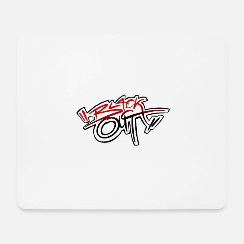 Grafitti "BlackOut" - Mousepad (Querformat) - Weiß