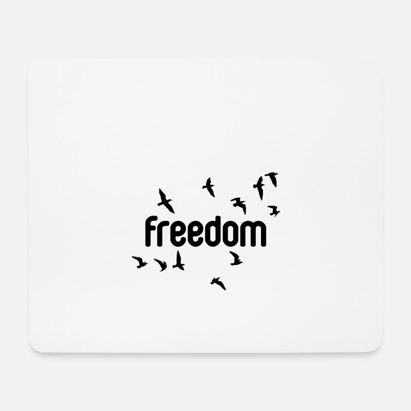 Freiheit - Mousepad (Querformat) - Weiß
