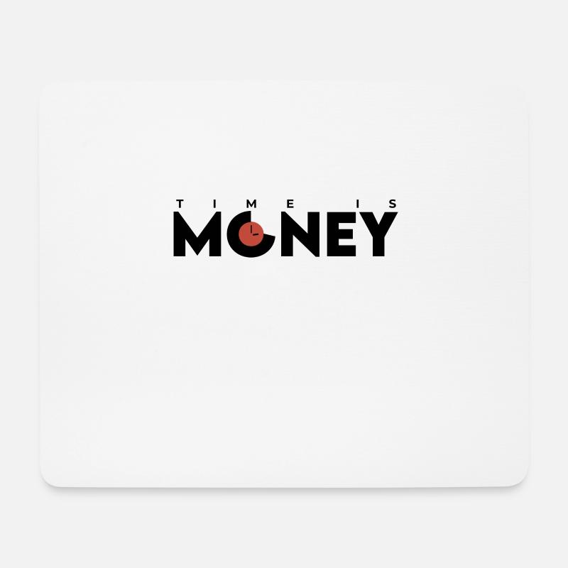 Zeit ist Geld - Mousepad (Querformat) - Weiß