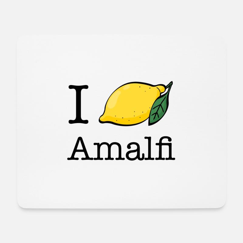 Amalfiküste - I Lemon Love Amalfi - Ti amo Italy - Mousepad (Querformat) - Weiß