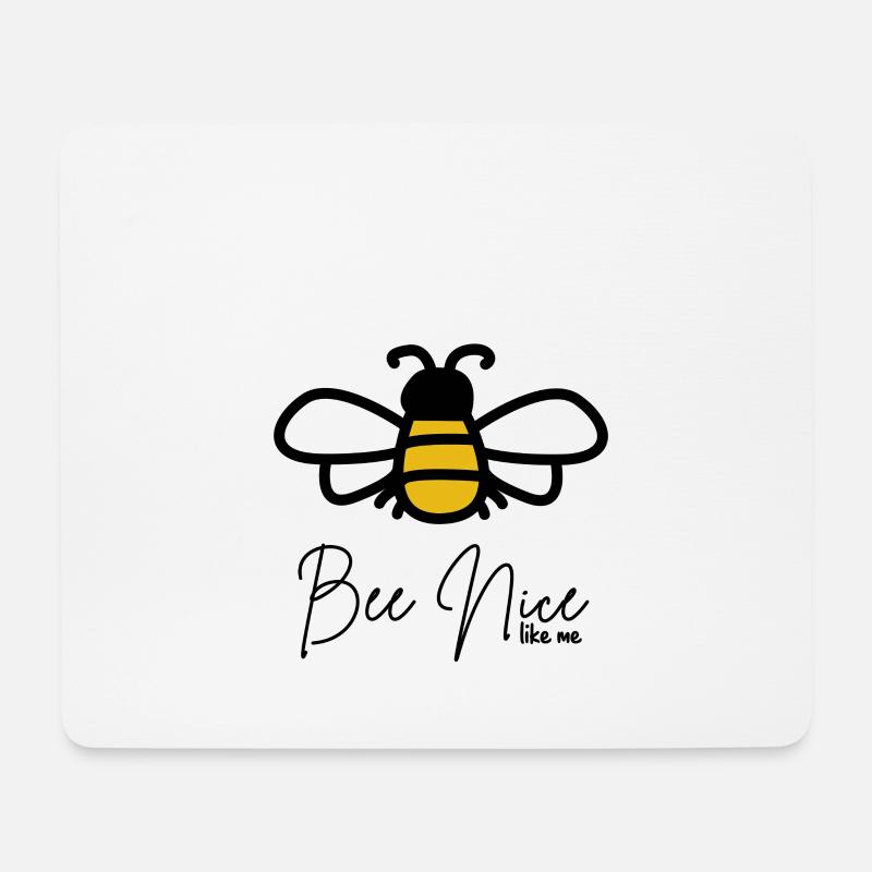 Biene - Mousepad (Querformat) - Weiß
