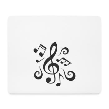 Noten - Mousepad (Querformat) - Weiß - Vorne