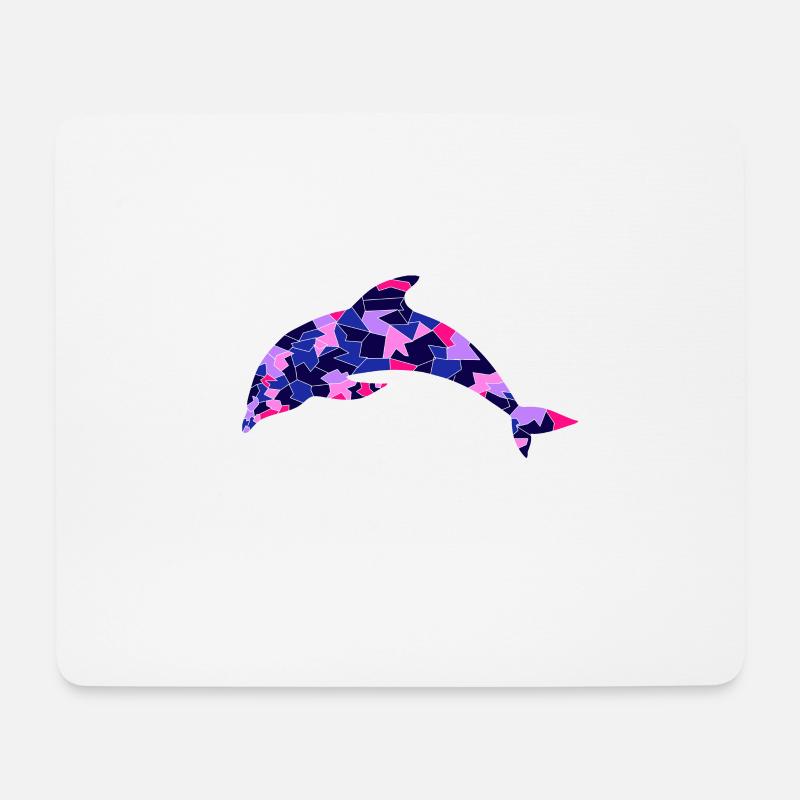 Delfin - Mousepad (Querformat) - Weiß