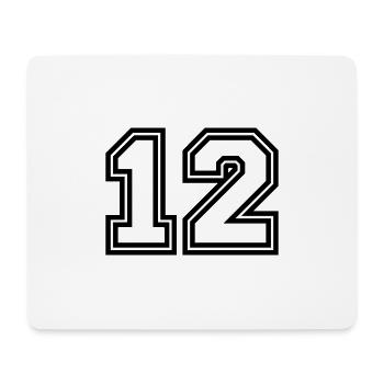 12 Zahl symbol - Mousepad (Querformat) - Weiß - Vorne
