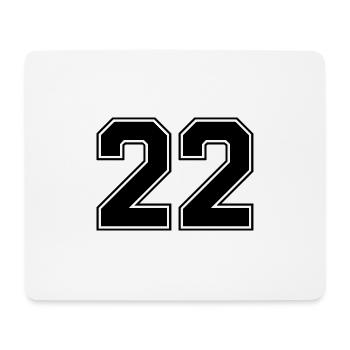 22 nombre de maillots - Tapis de souris (format paysage) - blanc - Devant