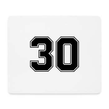 30 nombre de maillots - Tapis de souris (format paysage) - blanc - Devant