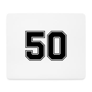 50 number jersey - Mouse Pad (horizontal) - white - Front