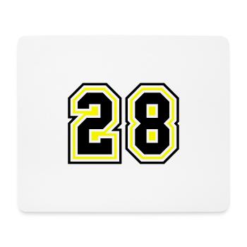 28 Zahl symbol - Mousepad (Querformat) - Weiß - Vorne