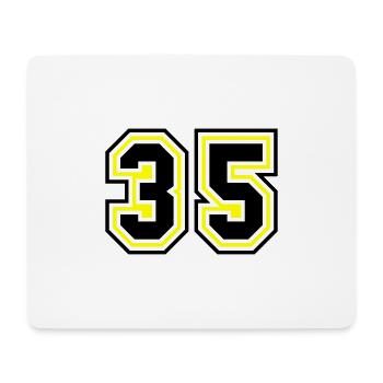 35 Zahl symbol - Mousepad (Querformat) - Weiß - Vorne