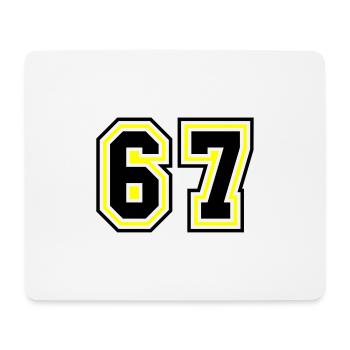 67 number symbol - Mouse Pad (horizontal) - white - Front