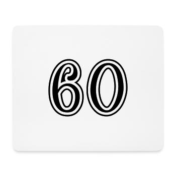 60 Number number - Mouse Pad (horizontal) - white - Front