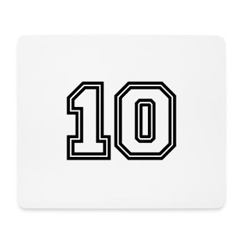 10 Zahl symbol - Mousepad (Querformat) - Weiß - Vorne