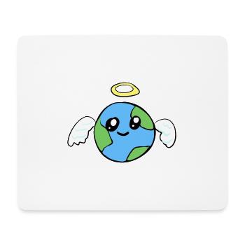 Engel Erde Welt Flügel Frieden - Mousepad (Querformat) - Weiß - Vorne