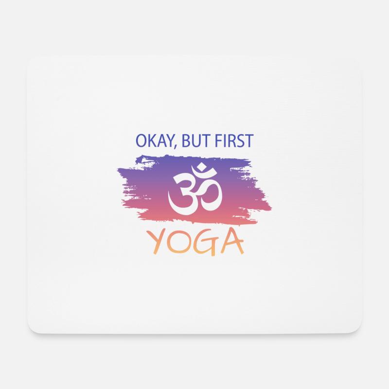 lustiger Spruch Yoga - Mousepad (Querformat) - Weiß