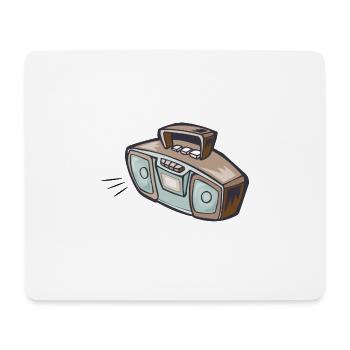 Radiorekorder Sound-Machine - Mousepad (Querformat) - Weiß - Vorne
